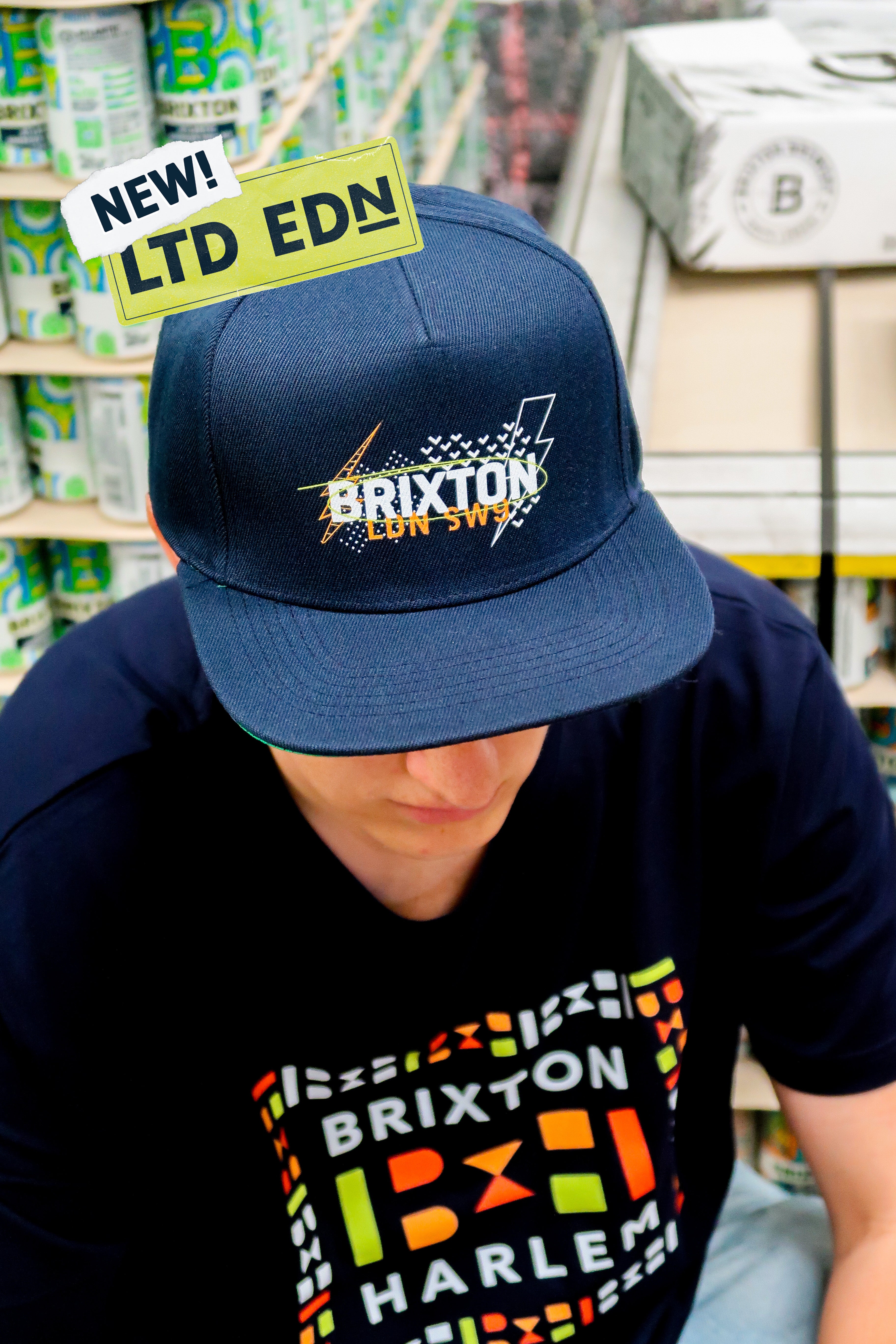 Brixton Brewery x Brixton Streetware Navy Blue Snapback Cap