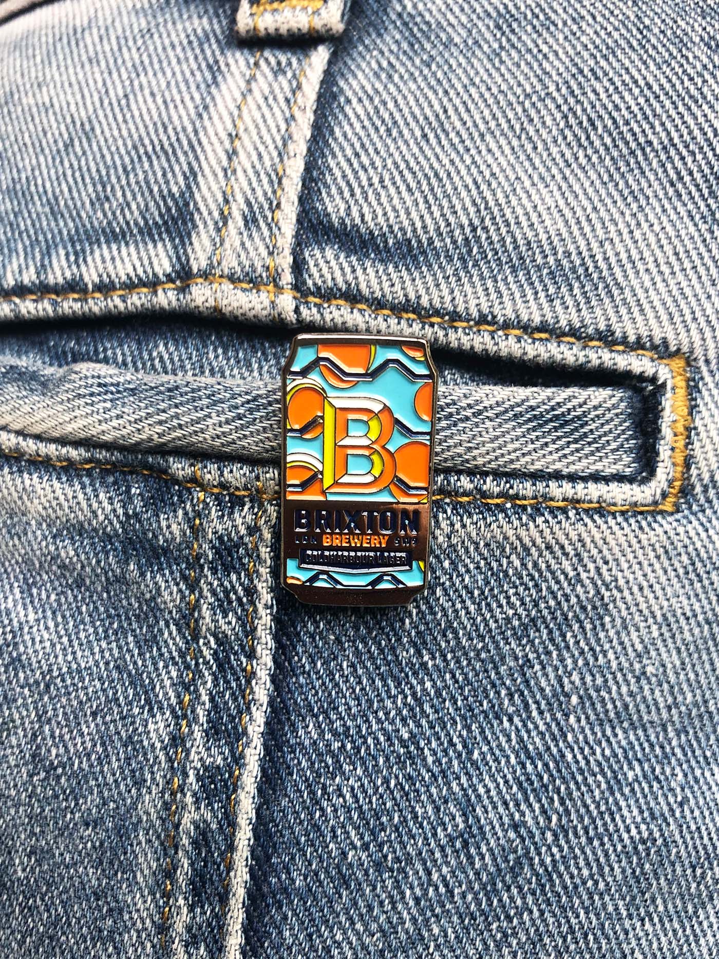 Brixton Brewery Mini Can Pin Badge